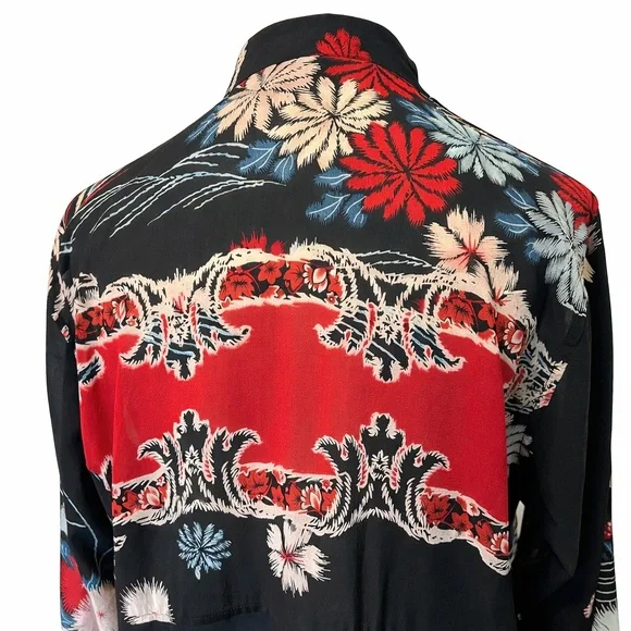 Citron Santa Monica Black Floral Silk Kimono Jacket – EUC – L/XL – MSRP $289 - Picture 10 of 15